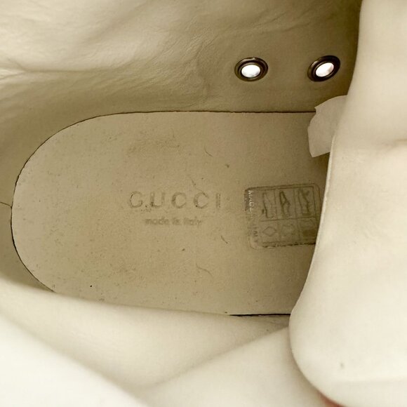 Gucci Rebel High Top GG Sneakers EU 37 US 7 Pink Monogram Canvas Lace Up Cap Toe - Picture 13 of 13